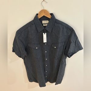 NEW Taylor Stitch Western Short Sleeve Shirt Huckberry XL 44 Roped Indigo